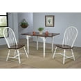 thumbnail image 4 of Andrews 3Pc 48" Rectangle Drop Leaf Dining Set Antique White/Chestnut Brown Wood, 4 of 4