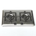 thumbnail image 1 of 1:12 Accesorios para la escena de la cocina en miniatura de la casa de muñecas Estufa de gas plateada Estufa doble de metal, 1 of 5