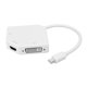 thumbnail image 3 of Mini DP a VGA/HDMI/DVI Conveter 3 en 1 Adaptador electrónico de vídeo 1080P Blanco B0404, 3 of 8