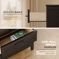 thumbnail image 5 of Homall 6-Drawer Wood Dresser for Bedroom, Large Storage Cabinet with Anti-Tip Safety and Footstool-Integrated Design, Double Classified Storage Organizer Chest for Living Room,Brown, 5 of 8