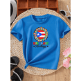 thumbnail image 2 of Hispanic Heitage Month Puerto Rican Flag Iron-On Graphic Tees With 100% Cotton Fabric,Suitable for Boys And Girls,Size From 3T-13Y,Ideal Gift for Kids, 2 of 4