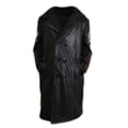 thumbnail image 4 of Men's Designer Brown Boomerang Squad Button Closure Genuine Long Leather Coat SouthBeachLeather, 4 of 4