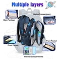 thumbnail image 5 of TONGJM School Backpack for Boys Teens Galaxy Starry, Waterproof Lightweight Laptop Bookbag, Ergonomic Daypack for Middle High School, Travel, 5 of 12