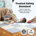 thumbnail image 5 of MioTetto Non-Toxic Foam Play Mat for Babies & Kids, Interlocking Puzzle Tiles, Cream-Gray-Beige, 18 Pieces – Perfect for Tummy Time, Crawling, Nursery, Playroom, or Gym, 5 of 12