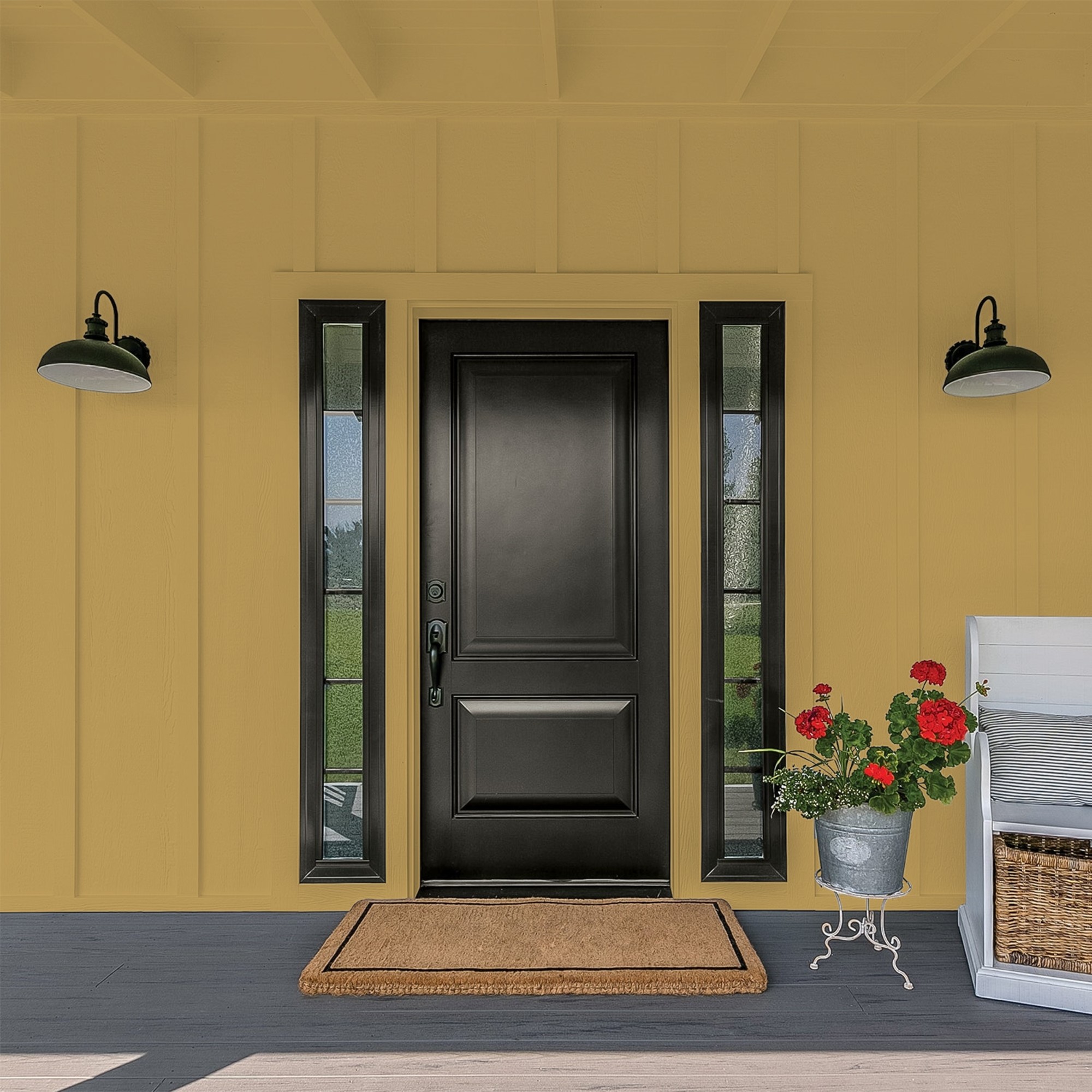 Glidden Fundamentals Graceful Gazelle / Brown, Flat Exterior Paint, 1 Gallon