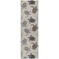 thumbnail image 2 of Addison Rugs Dream Shag Premium Machine Washable Transitional Turtles Sand Runner Rug, 2'3" x 7'6", 2 of 8