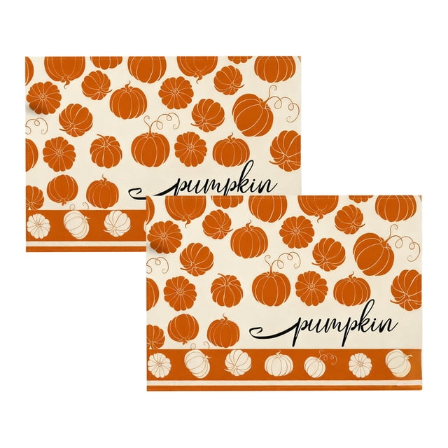 Cameland 2 Pcs Napperons 12x18 Pouces Napperons Automne Récoltes de l'Action de Grâce Vintage pour Décorations de Fête et de Restauration