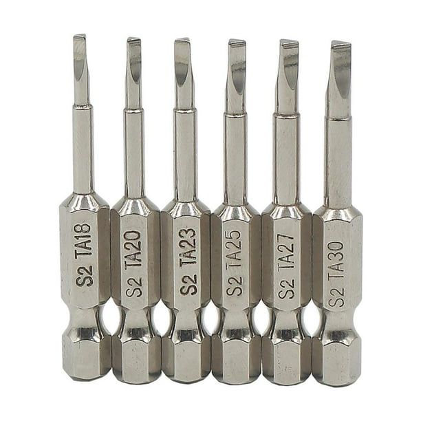 Juego 60 Herramientas para PC Puntas Destornillador Triangular Cinta Acero S2 Broca Aire Triangular Magnética Destornillador Neumático 1/4