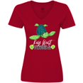 thumbnail image 3 of Inktastic Key West, Florida Happy Sea Turtle Women's V-Neck T-Shirt, 3 of 5
