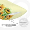 thumbnail image 3 of Susaid Sunflowers On A Yellow Background Print Pillowcases Multiple Size, Pillow Cover Super Soft Envelope Closure Standard Pillow Case-20"x30", 3 of 6