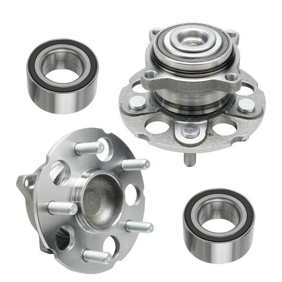 Detroit Axle - Replacement for 2007-2011 Honda CR-V FWD Front Bearing   Rear Wheel Hub & Bearing Assembly - 5 Lugs with ABS - 4pc Set