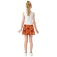 thumbnail image 4 of Girls' Skorts Elastic Waist Skorts with Inner Shorts Athletic Workout Shorts Skirts Strawberry and White Stars Pattern X-Small, 4 of 9