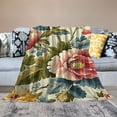 thumbnail image 2 of BCIIG Flowers Warm Lightweight Blanket Soft Fleece Blankets Throw Blanket Living Rooms Sofa Decor Cow Gifts All Seasons Flannel Material Blanket 60x80in, 2 of 6