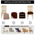 thumbnail image 6 of PiccoCasa 4Pcs Velvet Stretchable Chair Seat Covers, 18"x18" Coffee Color, 6 of 6
