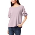 thumbnail image 1 of INC Blusa de manga con volantes para mujer, rosa, grande I-N-C  Pull-over, 1 of 1
