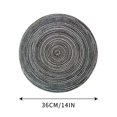 thumbnail image 4 of EIMELI Placemats  Placemats for Dining Table Set of 4 Heat Resistant Non-Slip Kitchen Table Mats Diameter 14 inch(Blue), 4 of 8