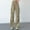 Khaki, variant on lulshou Women's Cargo Pants with Pockets Ice Silk Thin Solid Color Straight Leg Work Pants with Drawstring Trousers
