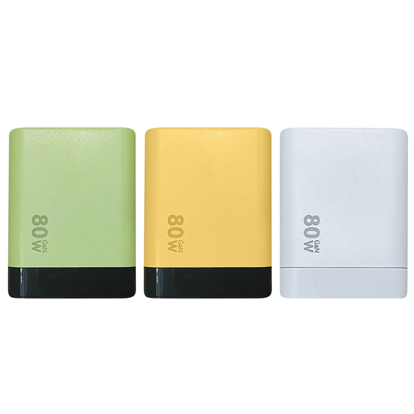3PCS 3 in 1 GaN Charger, Scalable 80w Max Fast Charger Module with Type-C Cable and 2 USB Ports, Three Port Fastcharging, Not Damagingthe Battery for Phone and Laptops