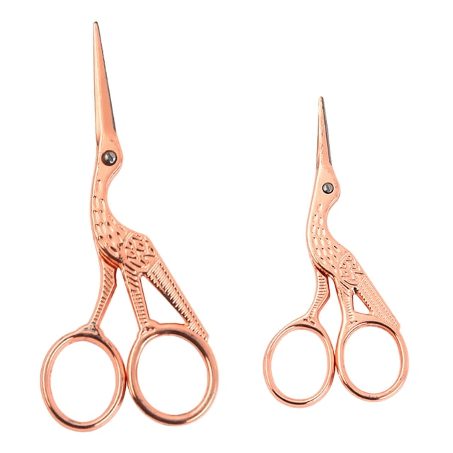 Embroidery Scissors, Stork Scissors for Sewing, Craft, Art Work & Everyday Use, Stainless Steel, 2Pcs