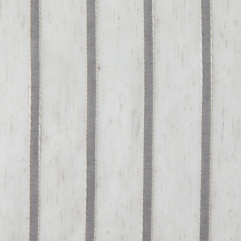 My Texas House Emerson Linen Stripe Curtain Panel Pair photo 4