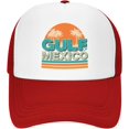 thumbnail image 1 of Pink Gulf of Mexico Hat Vintage Turtle Palm Tree Cap, 1 of 8