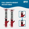thumbnail image 3 of BFO Twin-Tube Adjustable Coilover Shock Lower Kit for Hyundai Tiburon 03-08 Fits select: 2006-2008 HYUNDAI TIBURON GS, 2003-2005 HYUNDAI TIBURON GT, 3 of 7