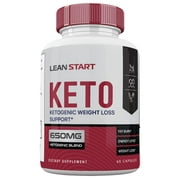 Lean Start Keto Ketogenic, Lean Start Keto Raspberry Ketone, 60 Count, 1 Month Supply