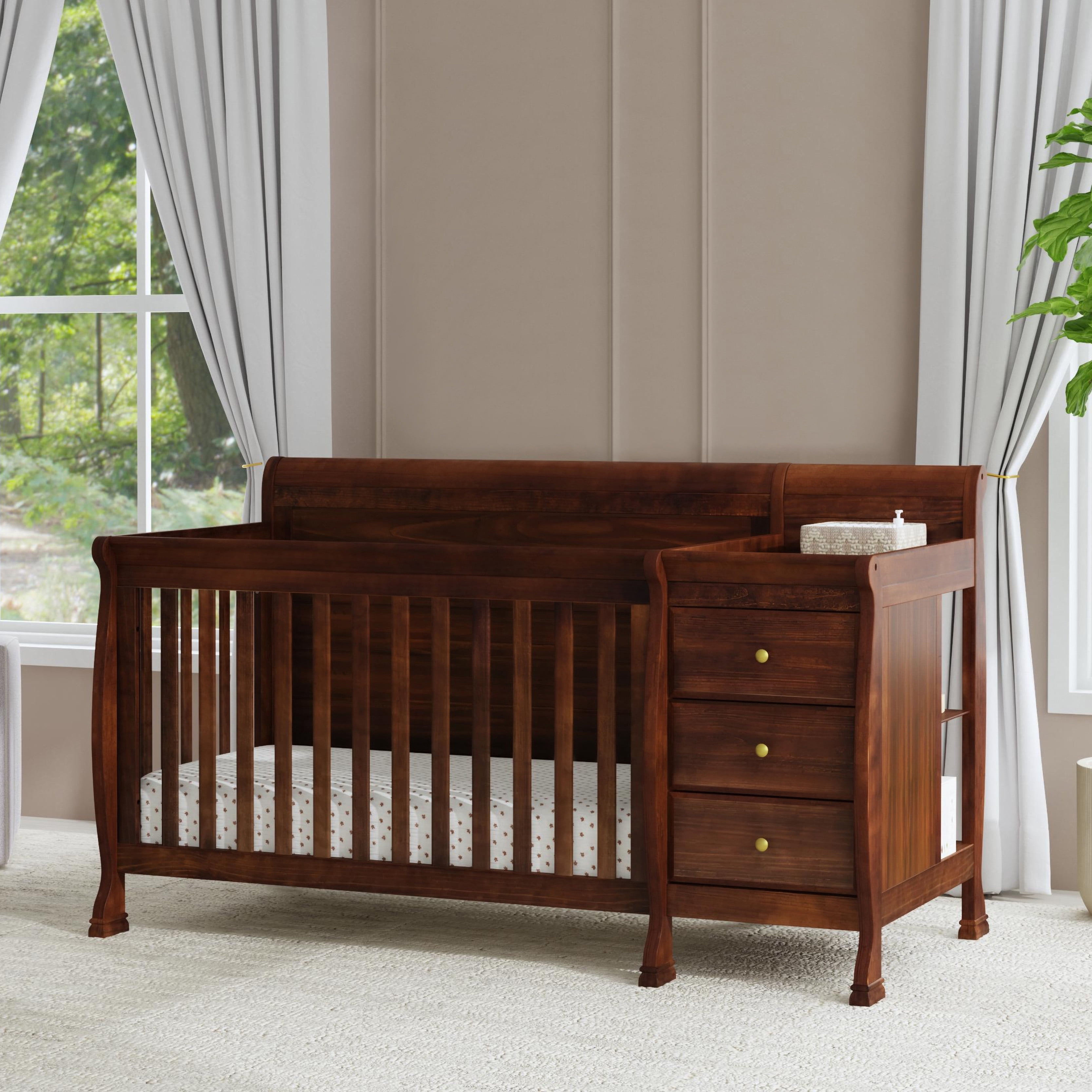 DaVinci Kalani 4-in-1 Convertible Crib & Changer in Espresso