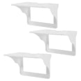 thumbnail image 1 of OULII 3Pcs Charging Socket Holder White Wall Shelf for Home Electronic Device Organization, 1 of 7