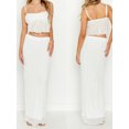 thumbnail image 2 of LMLYSoH Women’s Two Piece Summer Outfits Sleeveless Ruffle Hem Cami Tops and Long Skirt Set Beachwear, 2 of 9