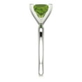thumbnail image 3 of 2 ct Princess Cut Natural Peridot Solitaire Engagement Ring for Women in 18K White Gold, 3 of 5