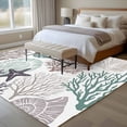 thumbnail image 4 of Non-Slip Rug Pad Rugs Ocean Shell Coral Teal Conch Rectangle Area Rugs 5x7Ft Soft Carpet Pads for Living Room Kids Room, Abstract Starfish Watercolor, 4 of 9