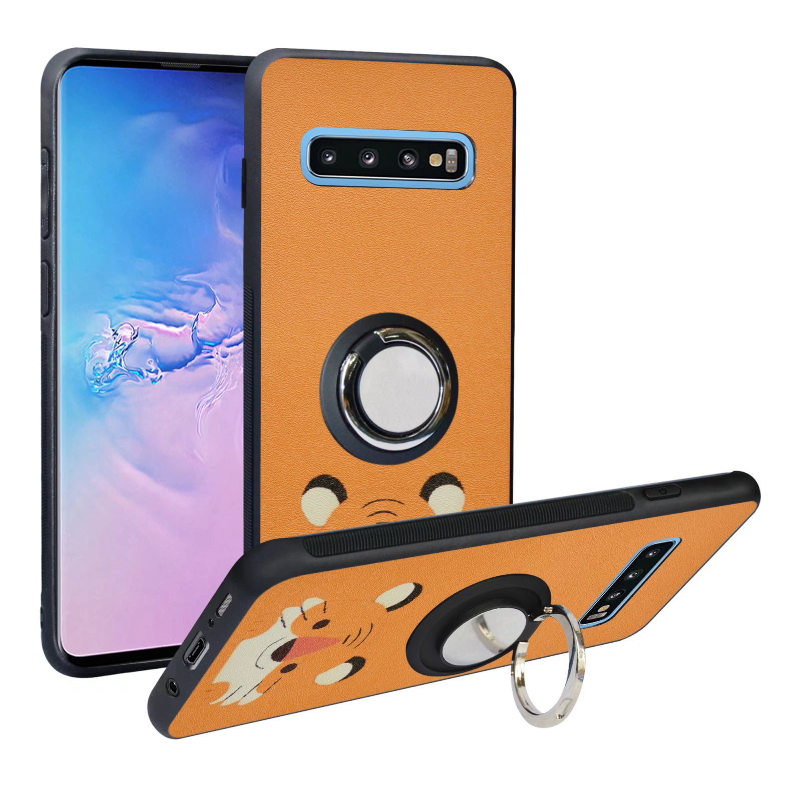 Labanema Samsung Galaxy S10 Case with 360 Degree Rotating Ring Stand, Support Magnetic Car Mount, Protective Cover for Samsung Galaxy S10 (Small Tiger)
