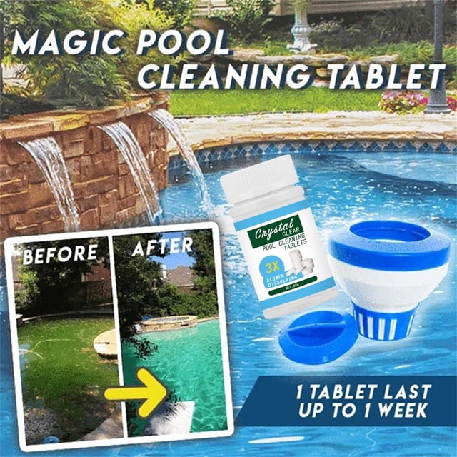 Sales Today Clearance! 100pc GIFTSCA Pool Care Shock Advanced for Swimming Pools,Pool & Spa Chlorine Tablets Effectively Pool Clear Chlorine Tablets Long Lasting for Pool