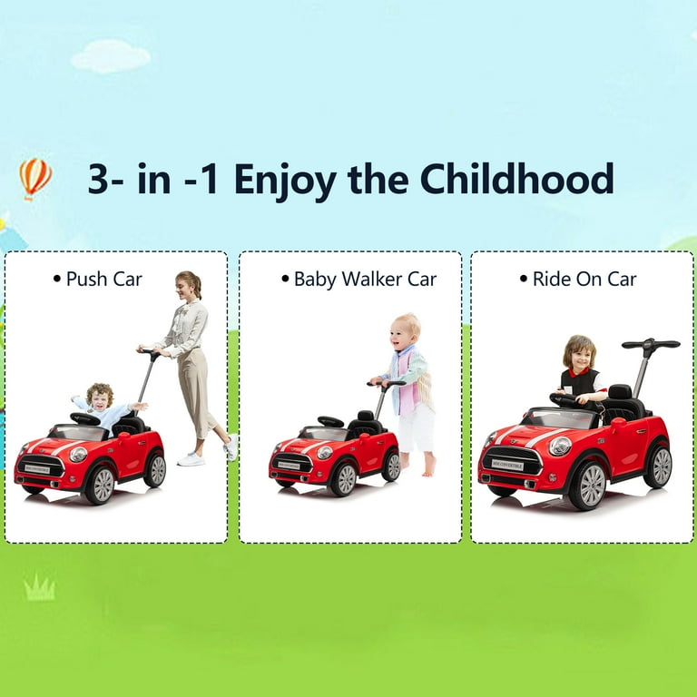 Kids Push Car , BMW Mini Licensed Toddler Push Car Toy - Walmart.com