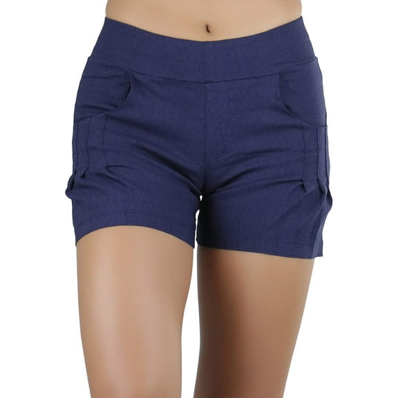 ToBeInStyle Women's Cotton-Blend Stretch Shorts