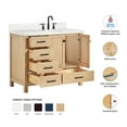 thumbnail image 3 of Ariel Cambridge 42 Inch Single Oval Sink Bathroom Vanity With Carrara White Quartz Countertop 1.5 Inch Edge In Oak, 3 of 10