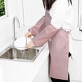 thumbnail image 3 of Waterproof Fabric Striped Anti-Fouling Apron Sleeves Housework Restaurant Home Cleaning Two-Piece Kitchen（Green）, 3 of 6