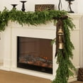 thumbnail image 2 of 2 Pcs 6 Ft Real Touch Garland Christmas Decorations, Natural Droopy,Soft Bendable Christmas Garland, Lifelike Cedar Garland, Christmas Garland for Mantle,Christmas Greenery Decorations Indoor, 2 of 5