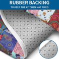 thumbnail image 4 of Colorful Pioneer Flower Patchwork Bathroom Rugs Sets 3 Piece,Toilet Cover Set,Absorbent Non Slip Bathroom Mats Sets with U-Shaped Contour Rug Toilet Rug Set, 4 of 5