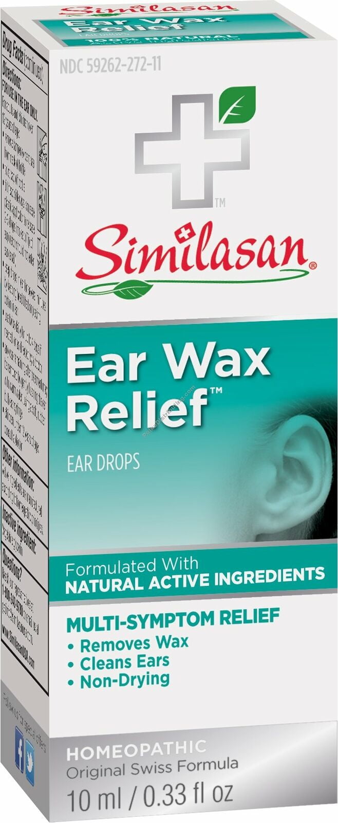 Similasan Ear Wax Relief Multi-Symptom Drops Swiss Formula, 0.33 oz, 2-Pack