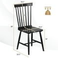 thumbnail image 3 of Gymax Windsor Dining Chair Set of 4, Black (Set of 4), 3 of 10