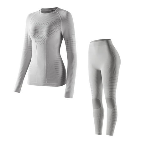 2 Piece Outfits Sets Fall Women s Thermal Ski Underwear Long Breathable and Warm Base Layer Cold Weather for Women