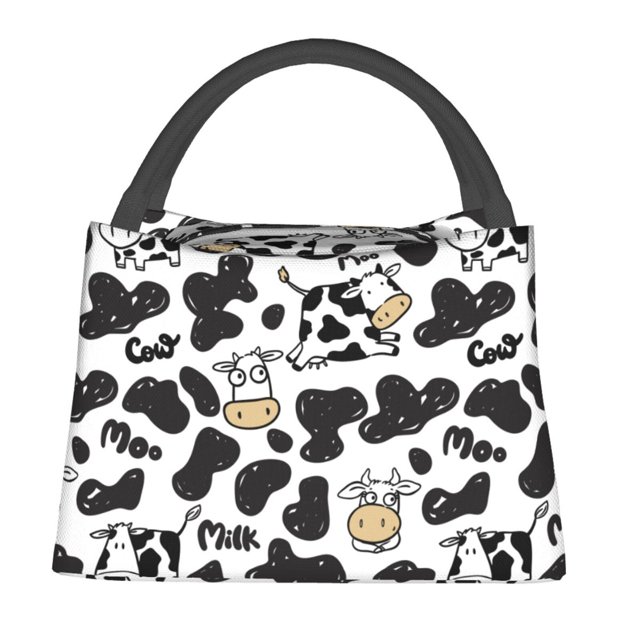 Disketp Cow Bolsa Térmica Estampada, Bolsa Térmica Aislante para Almuerzo, Playa y Campamento