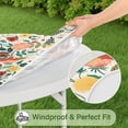 thumbnail image 5 of Pioneer Flower Floral Print Pattern Round Fitted Tablecloth with Elastic Edge,Dining Table Cover Waterproof,Outdoor Round Tablecloth for Camping,Dining,Indoor and Outdoor, 5 of 7