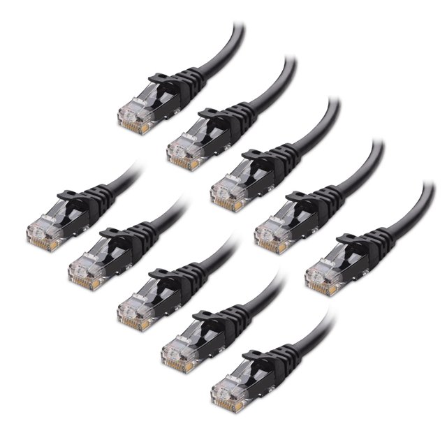 Cable Matters Cable Ethernet Cat 6, paquete de 10, 30 cm, 10 Gbps