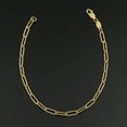 thumbnail image 2 of KoolJewelry Solid 14k Yellow Gold Filled Paperclip Chain Bracelet for Women (2.5 mm, 7.5 inch), 2 of 6