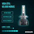 thumbnail image 2 of Luces Led para Auto - EVOLUM - Modelo Ultra Luxury 14,000 lúmenes - Resistencia al Agua - Haz de luz Perfecto: Luz Blanca (H7), 2 of 10