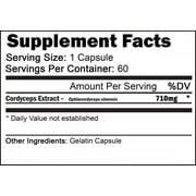 VH Nutrition Cordyceps Capsules 700mg - Sinensis Mushroom Supplement Supports Hormone Balance, Natural Adaptogen - 60 Capsules