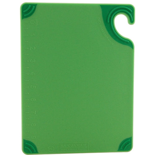 San Jamar 9" x 12" x 3/8" Green Cutting Board (CBG912GN) 86077